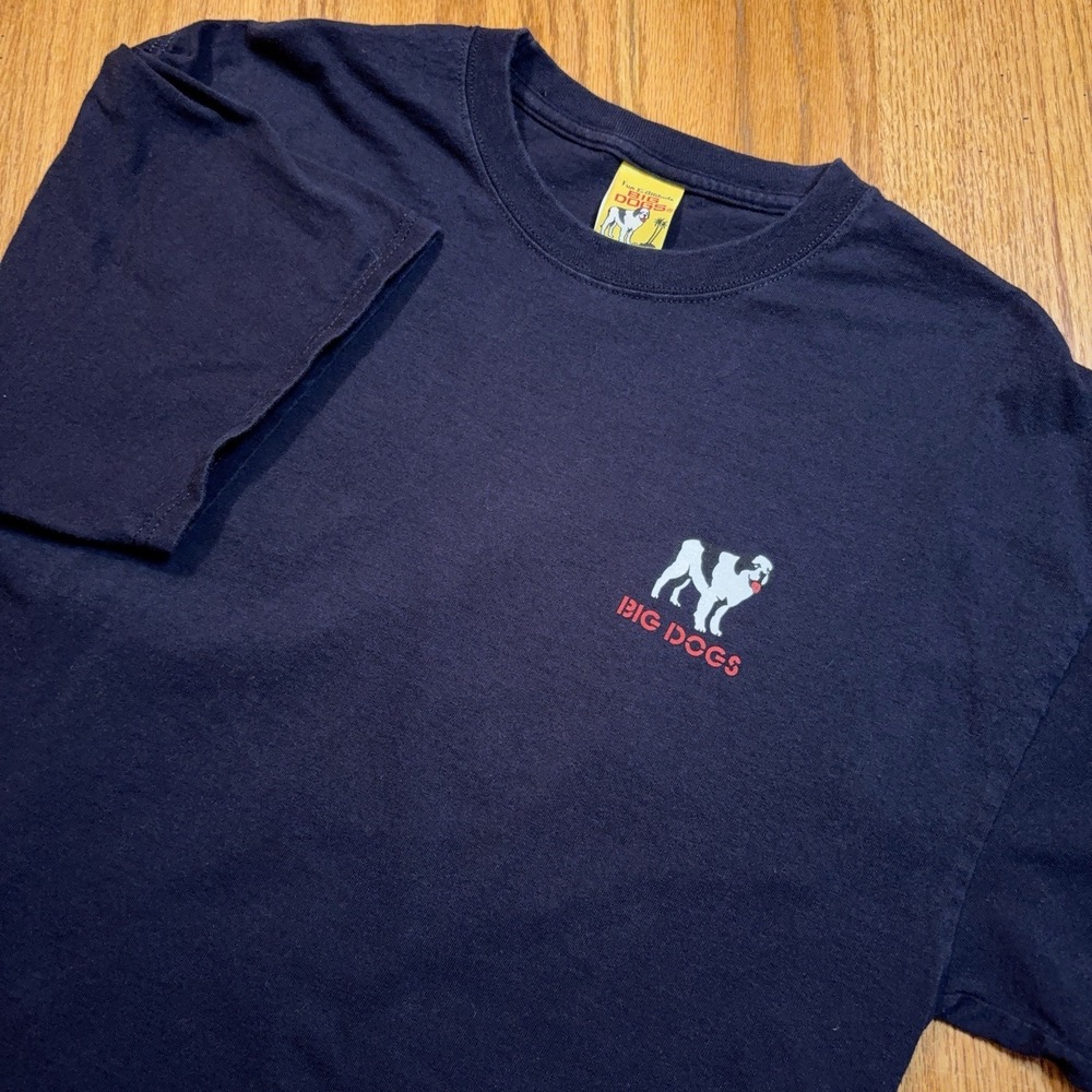 Big Dogs Fun & Attitude Shirt Mens Large Blue It's Five O'clock Somewhere 2004